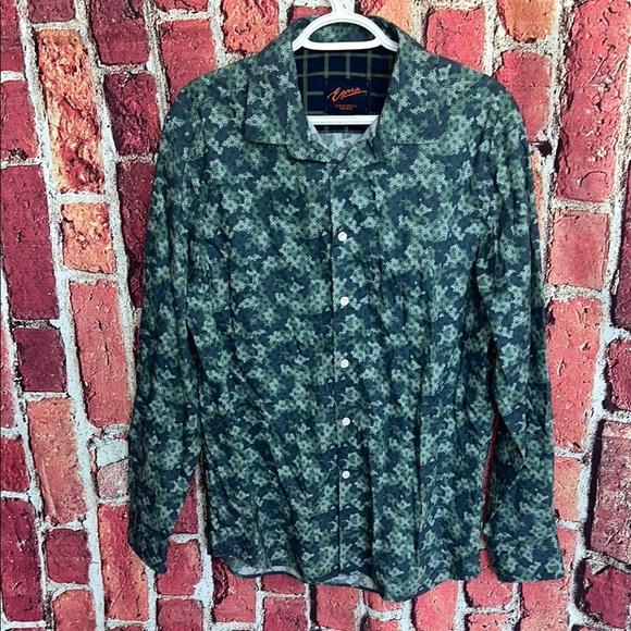 Egara Slim Fit Stretch Men’s Button Down Long Sleeve Shirt Size Large - Picture 1 of 9